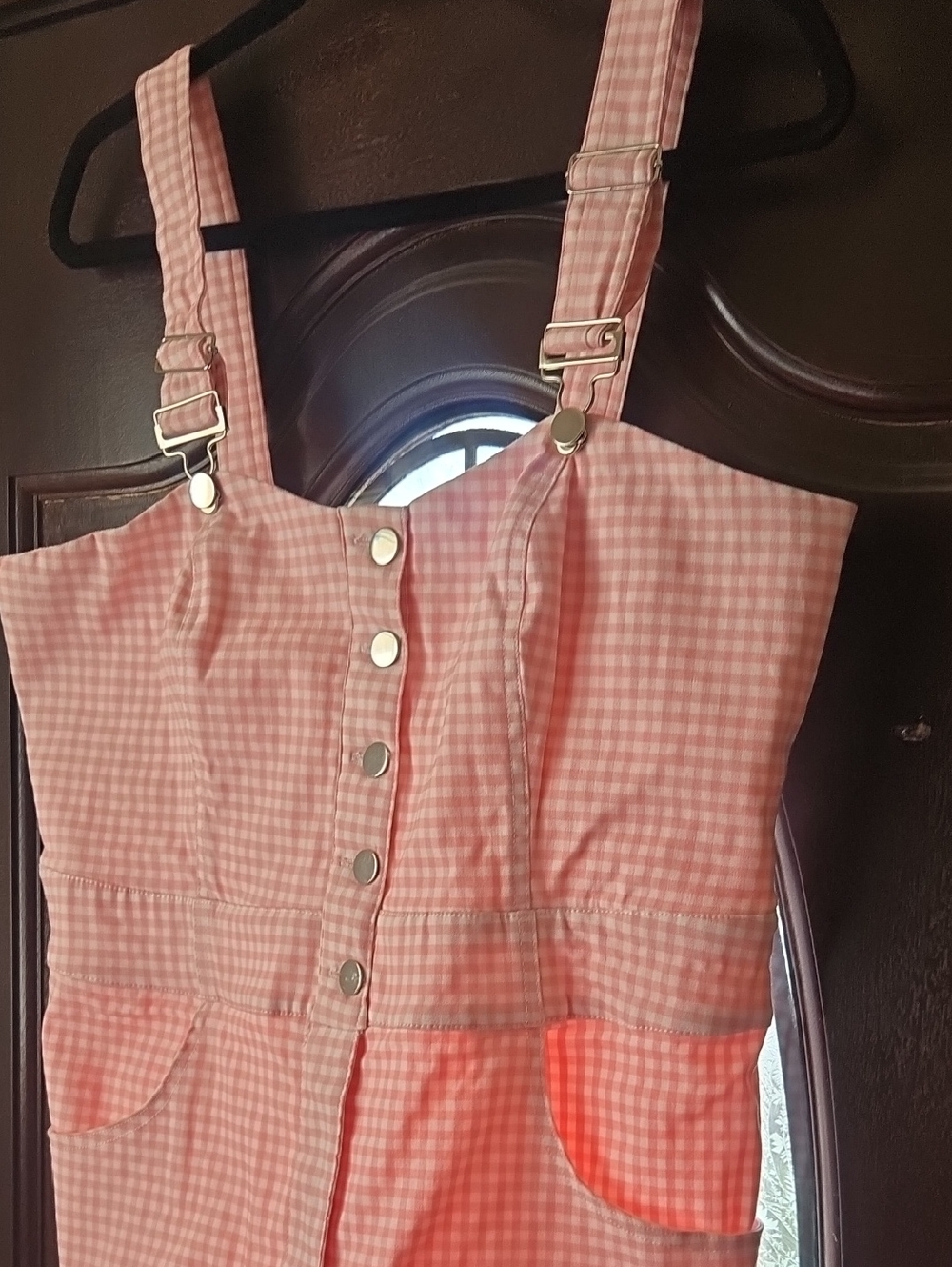 Unique Vintage Pink Gingham Dress
